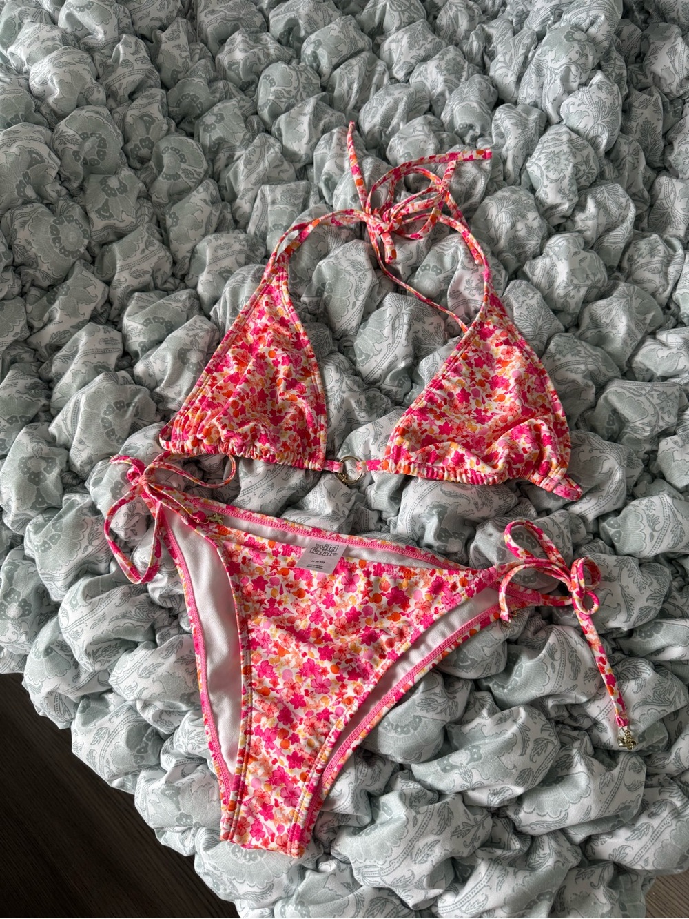 wild fable Pink Floral Tie-Side Bikini